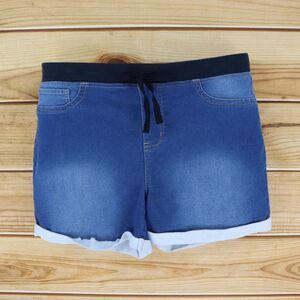 l.e.i. Jean Shorts Cuffed High Rise Junior Plus Womens‎ Size 2XL Blue Denim